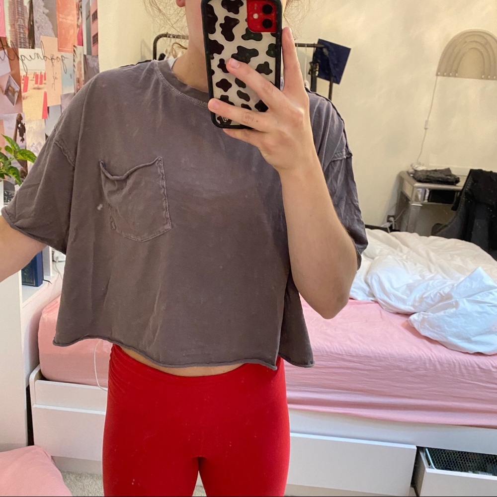 free people crop tee